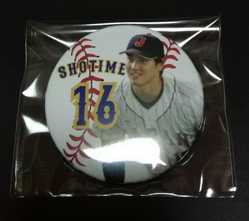 WBC 大谷翔平 (日本代表)SHOTIME 16 缶バッジ！ユニフォーム2。大きさ5.5cmほど。未使用。SHOHEI OHTANI