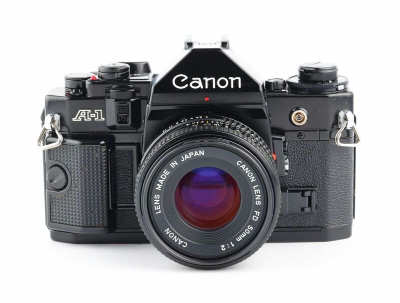 07414cmrk Canon A-1 + New FD 50mm F2 MF一眼レフ フイルムカメラ 標準レンズ