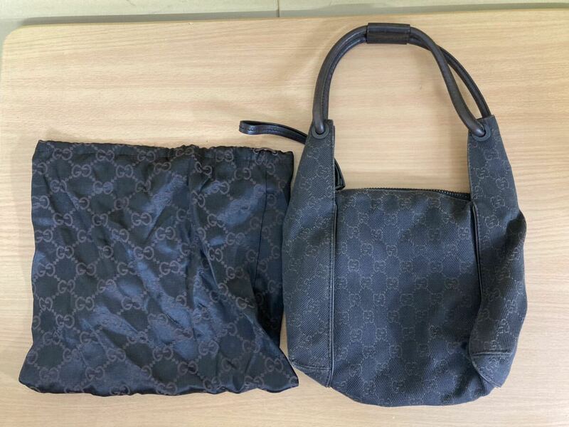 ☆GUCCI グッチ ハンドバッグ レザー GGキャンバス GG柄 オールドグッチ