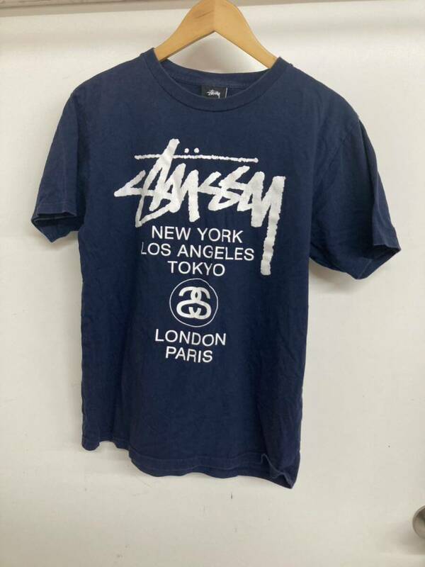 STUSSY ステューシー 半袖 Tシャツ ワールドツアー サイズS ネイビー