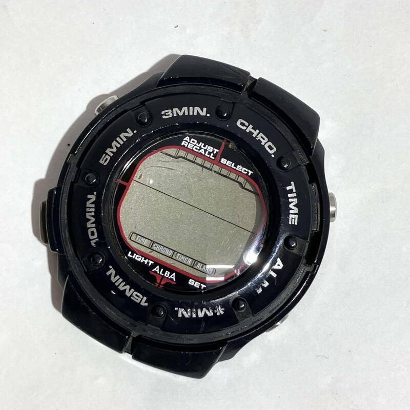 (志木)SEIKO/セイコー ALBA アルバ デジタル腕時計 フェイスのみ W680-4020 クォーツ ウォッチ ヴィンテージ (検)ジウジアーロ