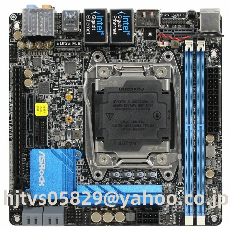 MSI X99E-ITX/ac マザーボード Intel X99 LGA 2011-V3 2×DDR4 DIMM Mini-ITX メモリ最32G対応 保証あり　