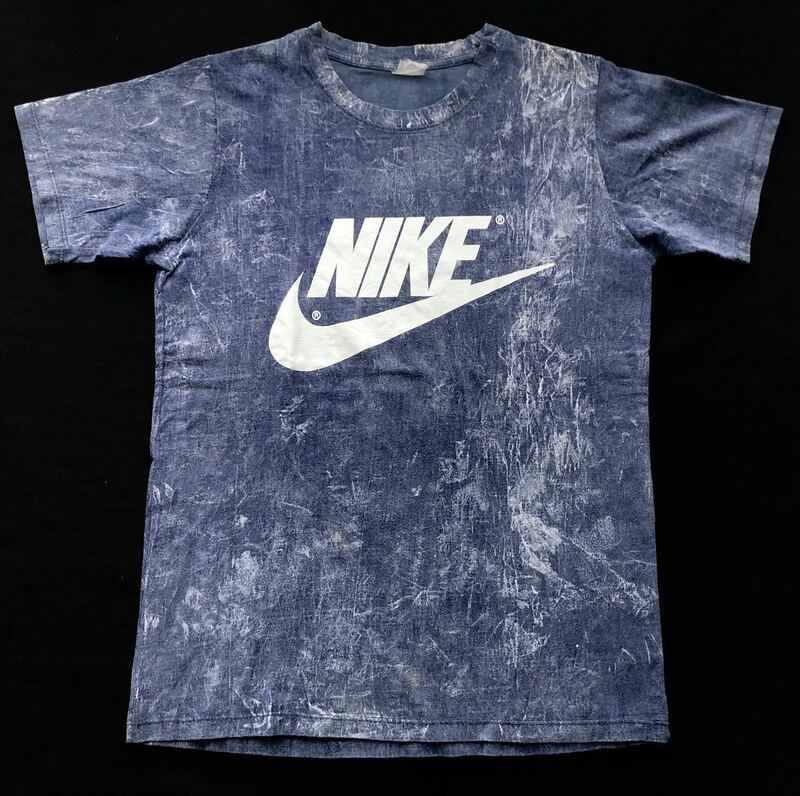 ナイキ スウォッシュ ビッグロゴ デカロゴ Tシャツ ヴィンテージ加工　　ビンテージ加工 viintage加工 NIKE 半袖 S/S 柳7309