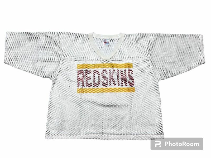 80s～90s USA製 デッドストック NFL レッドスキンズ メッシュシャツ　　フットボールシャツ REDSKINS アメリカ製 MADE IN USA 柳8224