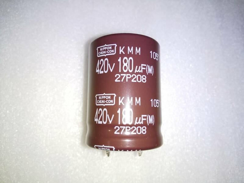 日本ケミコン　電解コンデンサー　420V　180μF　105℃　基板端子　07