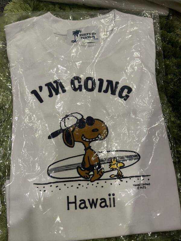 新品未開封日焼けSNOOPY Hawaii限定Tシャツ サイズ110半袖 ホワイト 