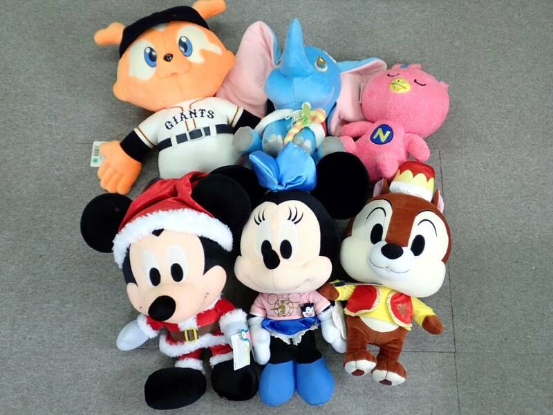 まとめ 1000円～☆Disney ディズニー ミッキーマウス ミニーマウス 等キャラクター ぬいぐるみ 6点 セット/52717689-500