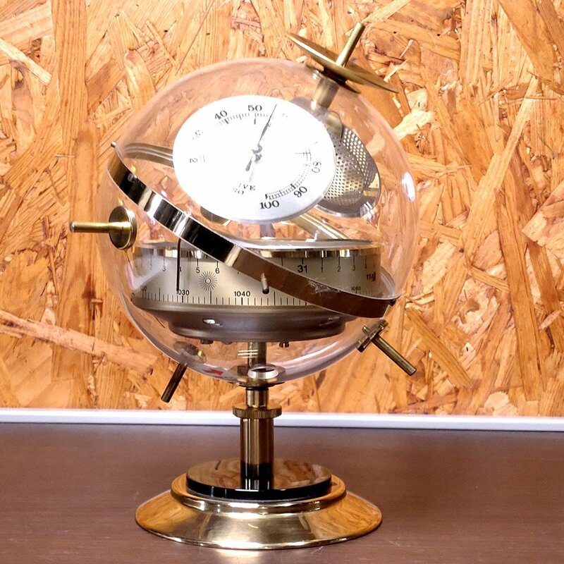 【侍】1960’s Huger Sputnik Weather Station スプートニクウェザーステーション 西ドイツ製 気圧温度計 人工衛星ヴィンテージ20=47
