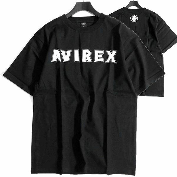 AVIREX アヴィレックス 新品 ベーシックデザイン ロゴプリント クルーネック 半袖 Tシャツ カットソー 6123353 09 M ▲013▼bus440us