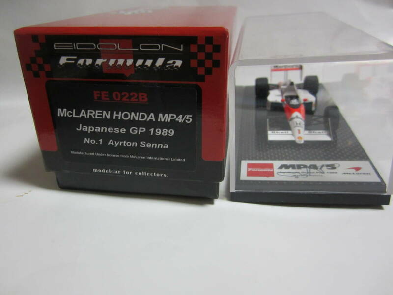 即決 メイクアップ アイドロン FE022B 1/43 マクラーレン MP4/5 ホンダ　1989年日本GP №1 アイルトン・セナ マルボロ仕様