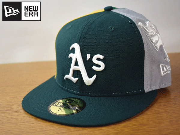 1円スタート!【未使用品】(7-1/2 - 59.6cm) NEW ERA 59FIFTY MLB OAKLAND ATHLETICS アスレチックス ニューエラ キャップ 帽子 K385