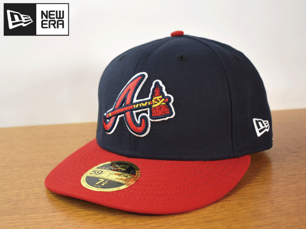 1円スタート!【未使用品】(7-1/4 - 57.7cm) 59FIFTY Low Profile NEW ERA MLB ATLANTA BRAVES ブレーブス ニューエラ キャップ 帽子 K168