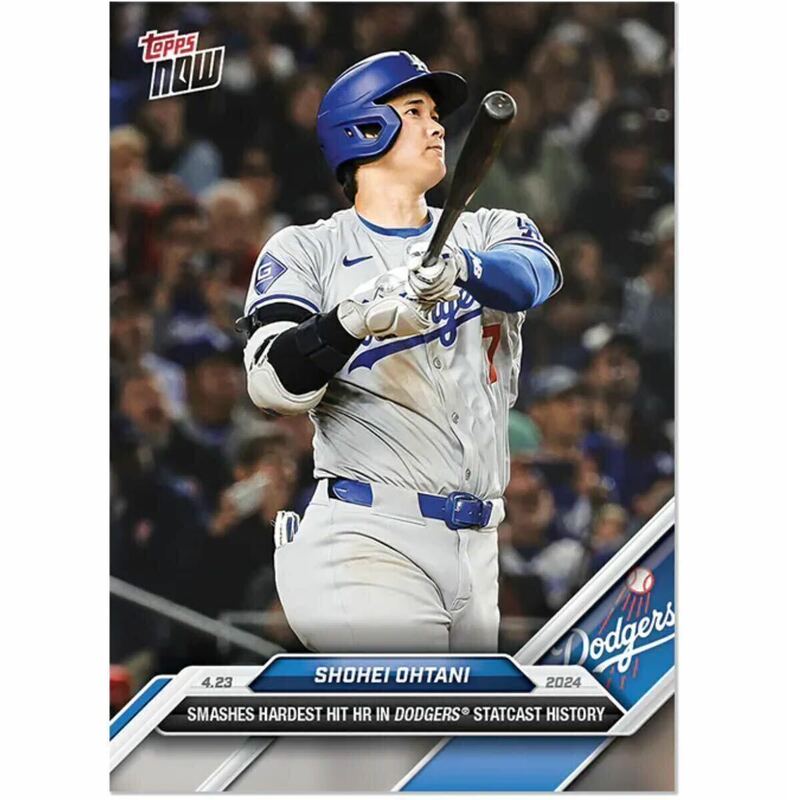 【24時間限定】大谷翔平Shohei OHTANI2024MLB TOPPS NOW Card 113 118.7マイルの高速弾　g