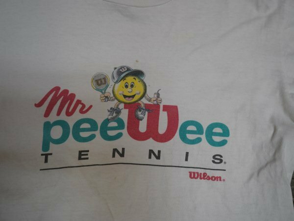 mr peewee wilson ビンテージTシャツ。テニス　USA製。ANVIL社製。激レア。