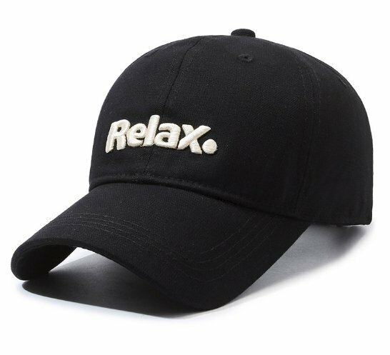 新品★デザインキャップ　Relax 黒★特価　