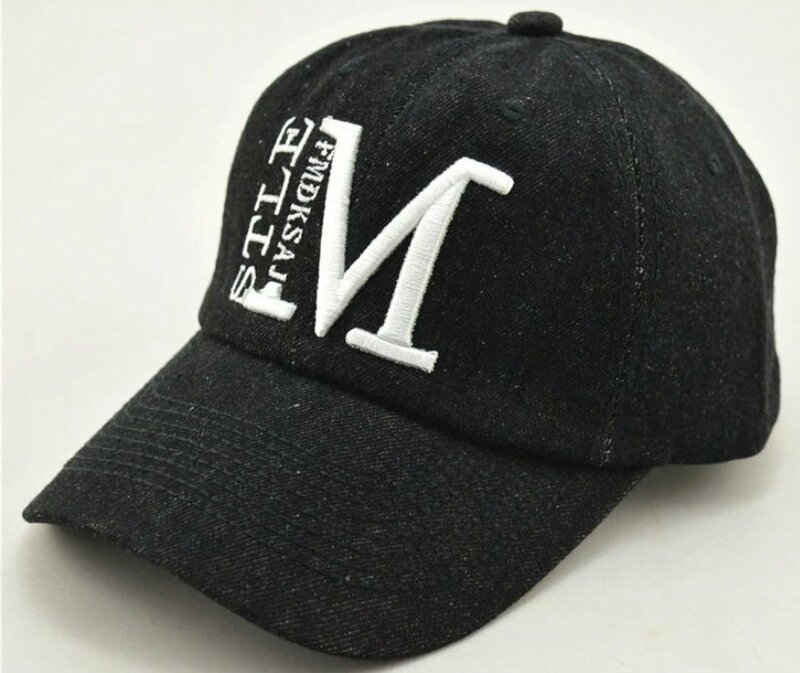 新品★デニム地キャップ M 黒　★特価　