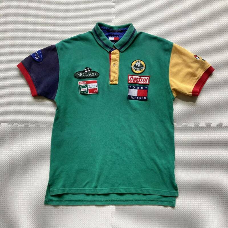 TOMMY HILFIGER トミーヒルフィガー TEAM LOTUS チームロータス ポロシャツ 半袖 L