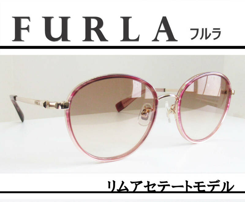 ◆FURLA フルラ　◆婦人サングラス　SFU750J-033M（シャイニーローズゴールド）◆専用ケース付