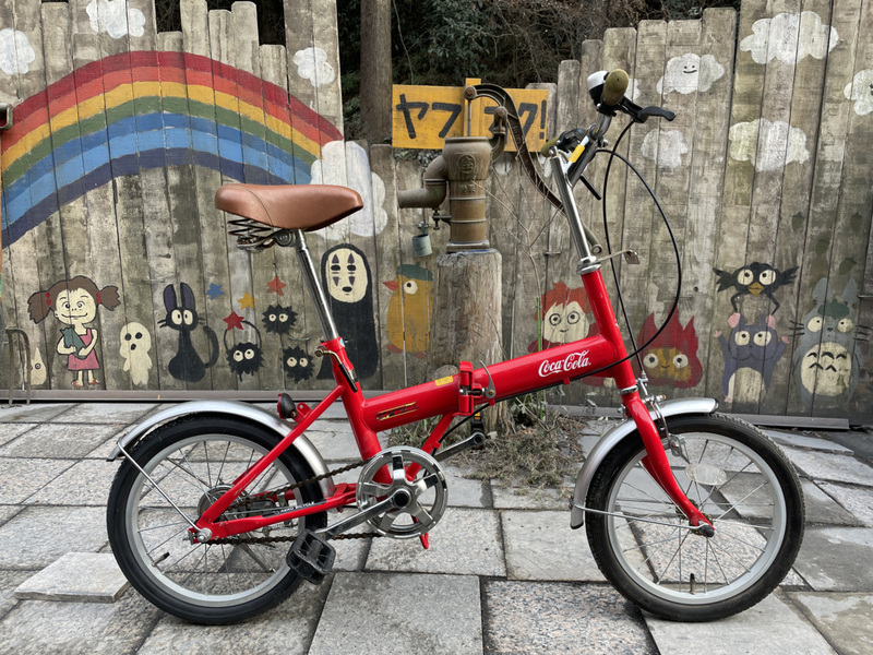 【814】折り畳み自転車　AERO　BICYCLE　CoCa-Cola 整備済（※防犯登録料金込の商品です）引取可・発送可