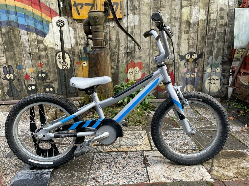 【1054】【未整備・とりあえず乗れました】『子供BMX』メーカー不明　※色塗り・タイヤ劣化有　手渡し・ 引取可/発送可