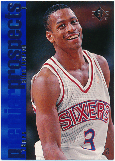 ☆ Allen Iverson NBA 1996-97 Upper Deck UD RC #141 Rookie Card Premier Prospects ルーキーカード アレン・アイバーソン