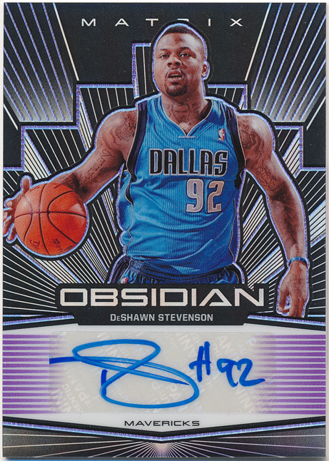 ☆ DeShawn Stevenson NBA 2019-20 Panini Obsidian Matrix Purple Prizm Auto 75枚限定 直筆サイン オート デショーン・スティーブンソン