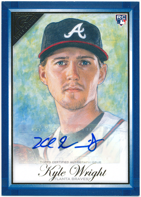 ☆ Kyle Wright MLB 2019 Topps Gallery RC Rookie Blue Signature Auto 50枚限定 直筆サイン ルーキーブルーオート カイル・ライト