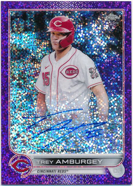 ☆ Trey Amburgey MLB 2022 Topps Chrome RC Rookie Purple Mini Diamond Refractor Auto299枚限定 ルーキーリフオート トレイ・アンバギー