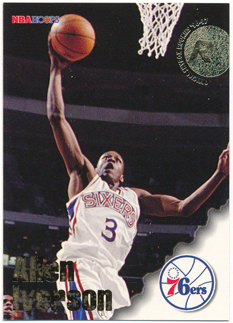☆ Allen Iverson NBA 1996-97 Skybox Hoops RC #295 Rookie Card ルーキーカード アレン・アイバーソン
