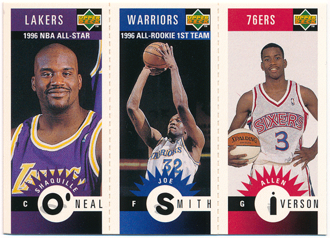 ☆ Allen Iverson / Shaquille O'Neal / Smith 1996-97 UD Collector's Choice RC M152 Rookie Card ルーキーカード アレン・アイバーソン