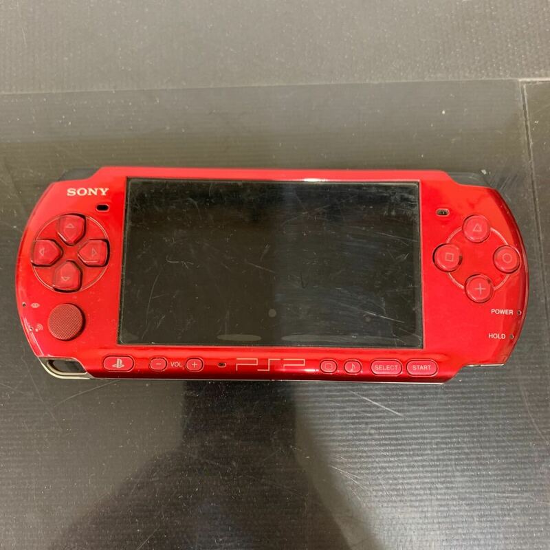 SL030.型番：PSP-3000 .0521.SONY PlayStation Portable .レッド .ジャンク