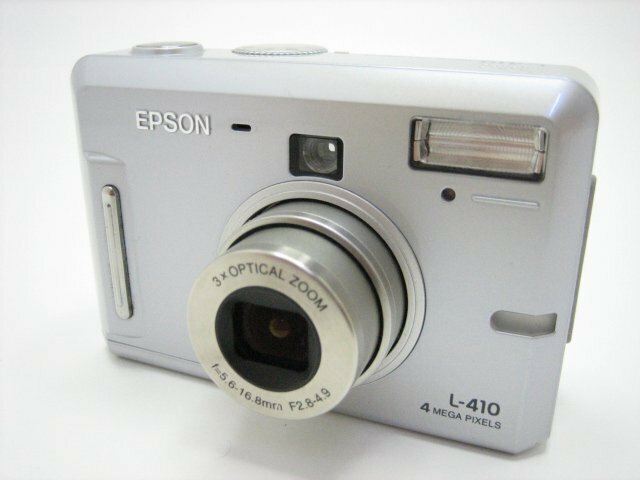 ★ハローカメラ★1214　EPSON L-410・エプソン デジタルカメラ (400万画素) 単三電池2本使用.SDカード対応.動作品 1円スタート