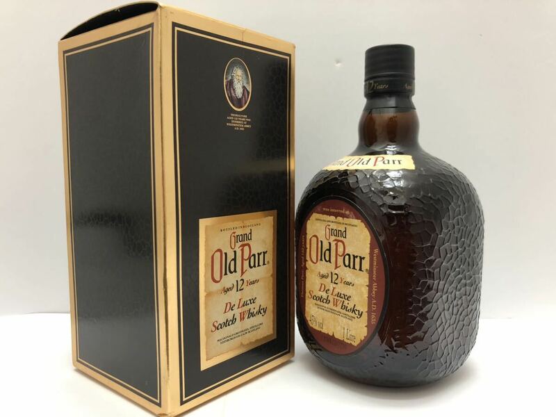 ■未開封　Grand Old Parr グランド オールドパー　12年　ウイスキー 1L 43% 箱付き 