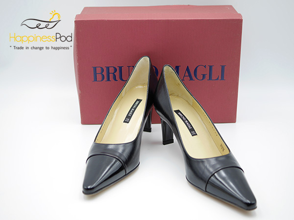 ブルーノマリBRUNOMAGLI　ハイヒール　靴　レザー　35サイズ　黒