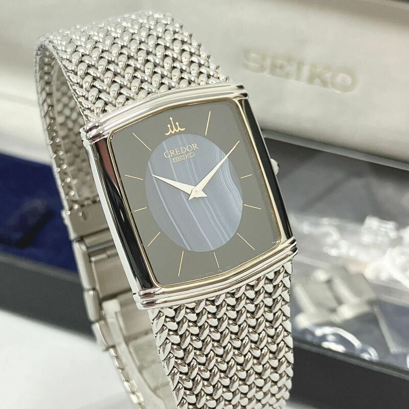 美品　SEIKO セイコー CREDOR クレドール 6730-5330 クォーツ　メンズ腕時計　コマ　ケーツ付き　01-0520