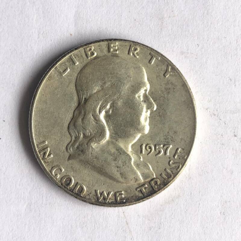 アメリカ50セント銀貨 1957年 no.6