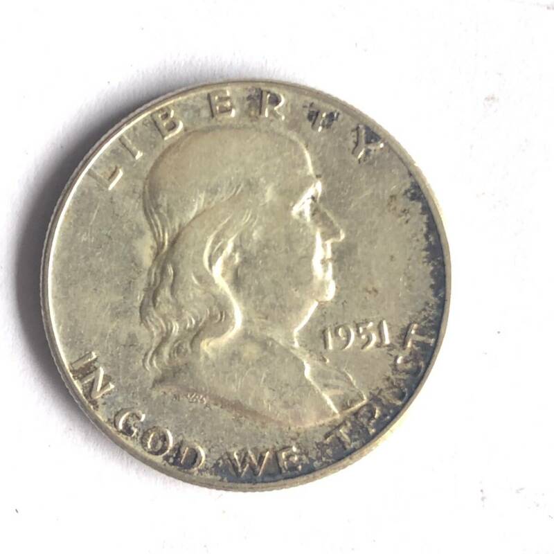アメリカ50セント銀貨 1951年 no.10