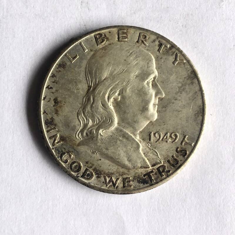 アメリカ50セント銀貨 1949年 no.19
