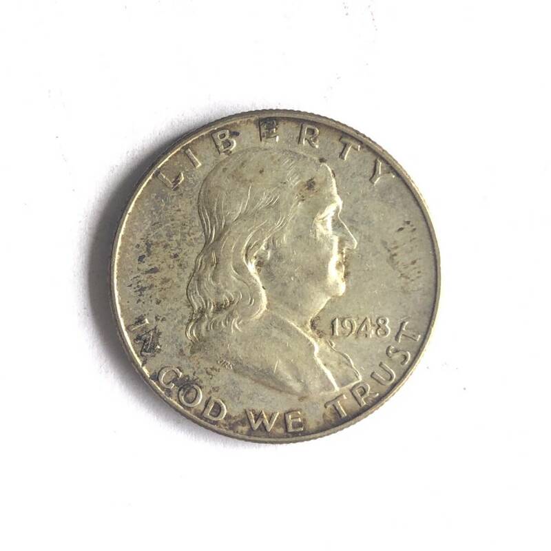 アメリカ50セント銀貨 1948年 no.21