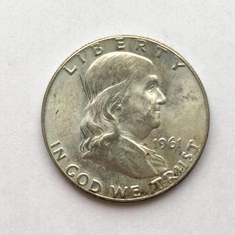 アメリカ50セント銀貨 1961年 no.23