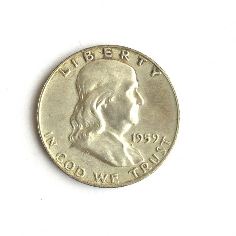 アメリカ50セント銀貨 1959年 no.25