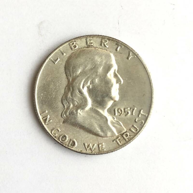 アメリカ50セント銀貨 1957年 no.26