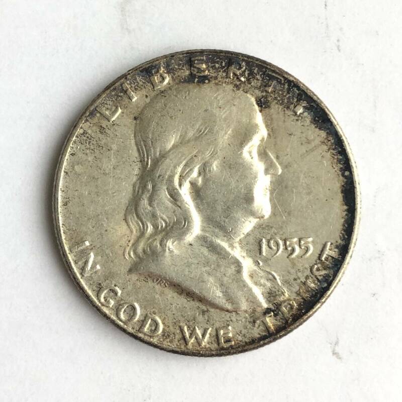 アメリカ50セント銀貨 1955年 no.30