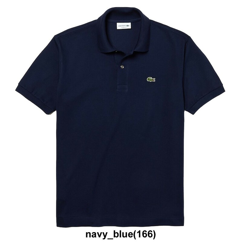 ※訳あり アウトレット LACOSTE(ラコステ)ポロシャツ 半袖 鹿の子 メンズ 男性用 L1212 navy_blue(166) S(日本Mサイズ相当)