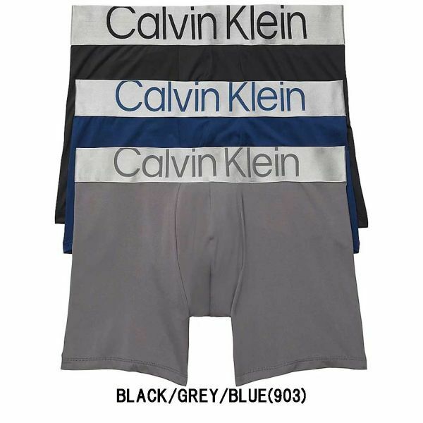 ※訳あり◆アウトレット Calvin Klein(カルバンクライン)ck ボクサーパンツ 3枚セット Reconsidered Steel NB3075-903 Mサイズ★8