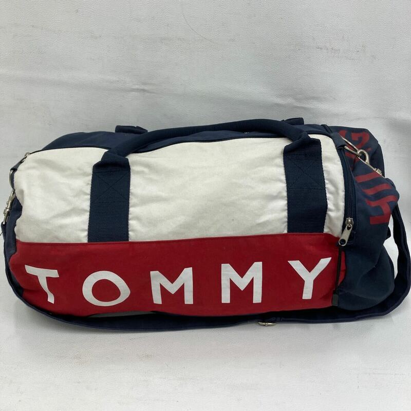 □2958 TOMMY HILFIGER トミーヒルフィガー ボストンバッグ ドラムバッグ 旅行かばん ロゴ メンズ レディース ユニセックス 男女兼用