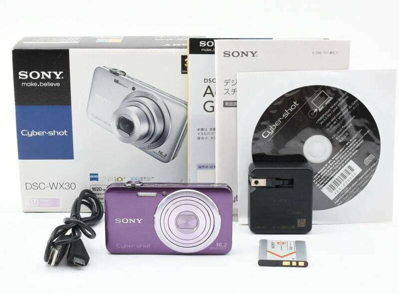 ■ 美品 ■ ソニー Sony Cyber-Shot DSC-WX30 元箱・取説付き サイバーショット 《完動品》　#C1055