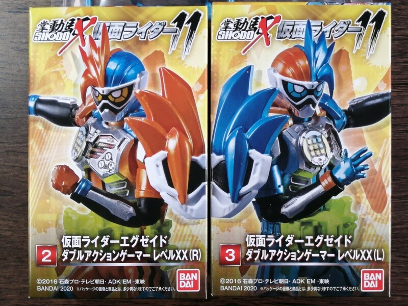 掌動X SHODO X 仮面ライダーエグゼイド ダブルアクションゲーマーレベルXX(L)(R)2体セット+専用拡張パーツ 新品未開封定形外可同梱可