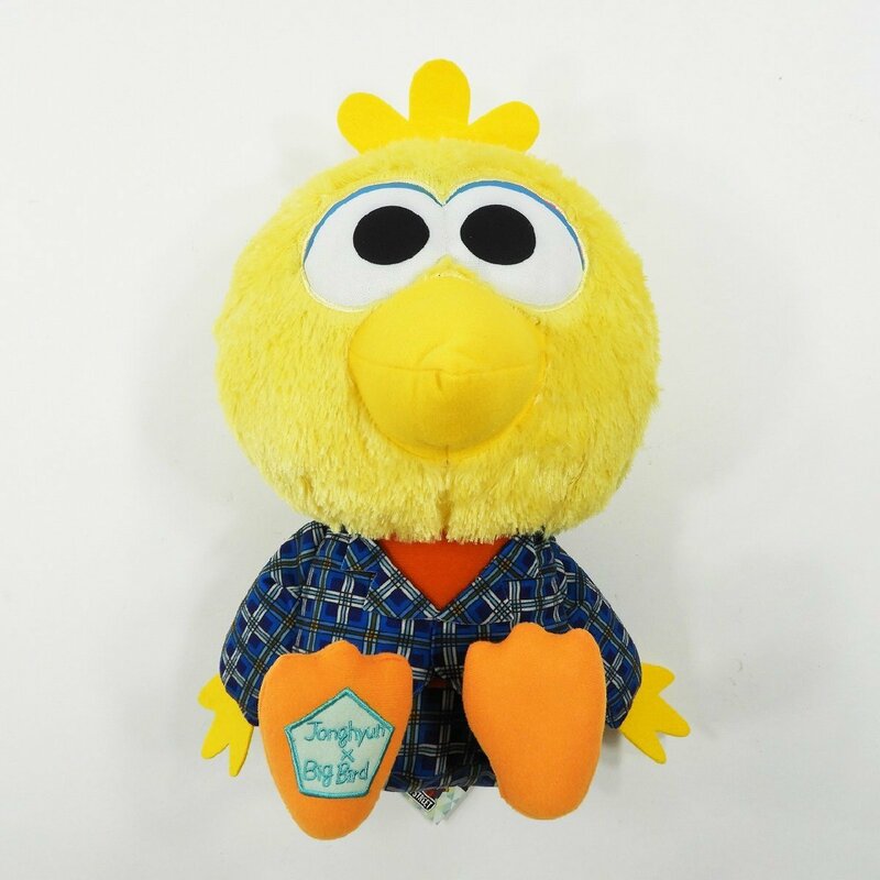 SHINee×SESAME STREET シャイニー セサミ セサミストリート お座りBIGぬいぐるみ Jonghyun ジョンヒョン×Big Bird ビッグバード #20043