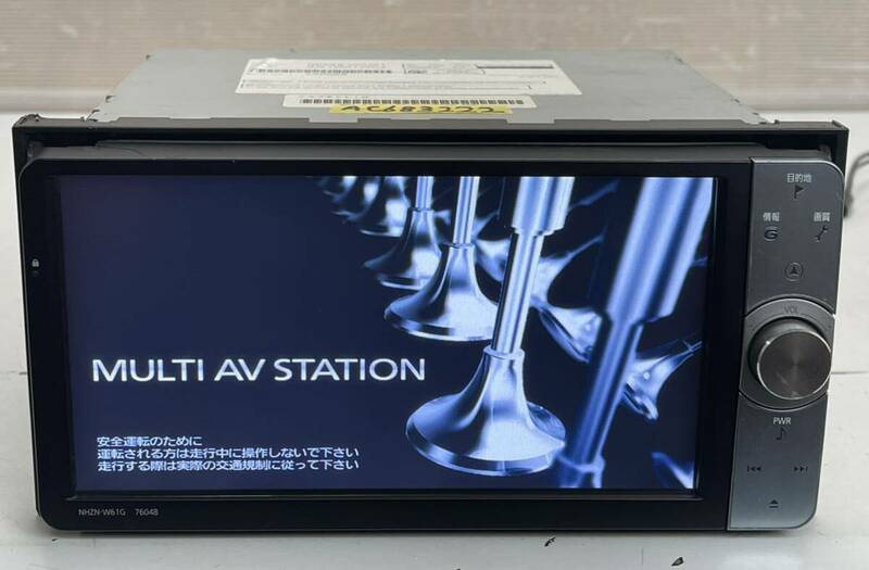 動作品トヨタ純正 HDDナビ NHZN-W61G TV地デジ フルセグ TV テレビ AUX DVD/CD/SDカード/Bluetooth